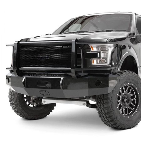 IRON CROSS 2441518MB Front Winch HD Bumper with Grille Guard for 2018-2019 Ford F-150, Black IRC-2441518MB